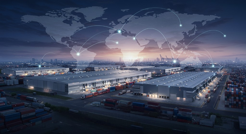 Plateforme logistique et flux internationaux
